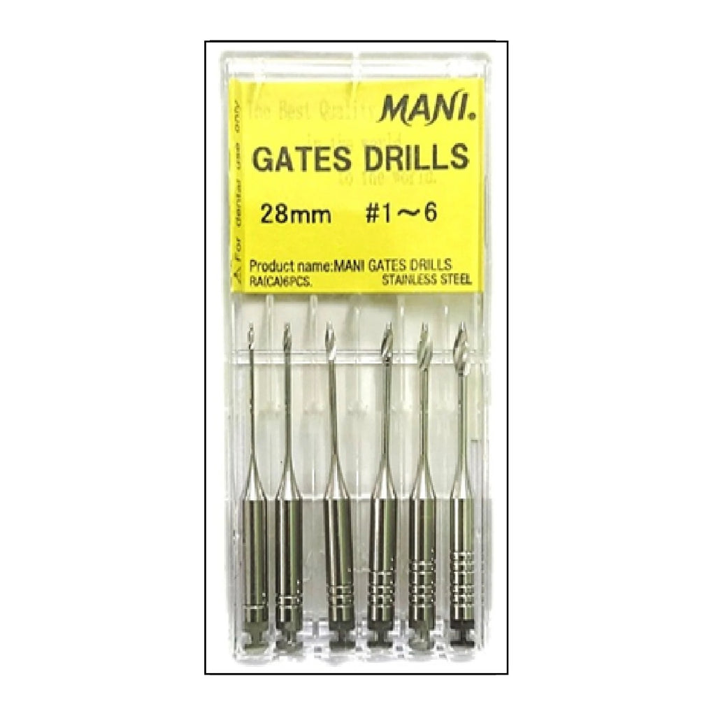 MANI Gates Drills 32mm Stainless Steel Endodontic Instruments