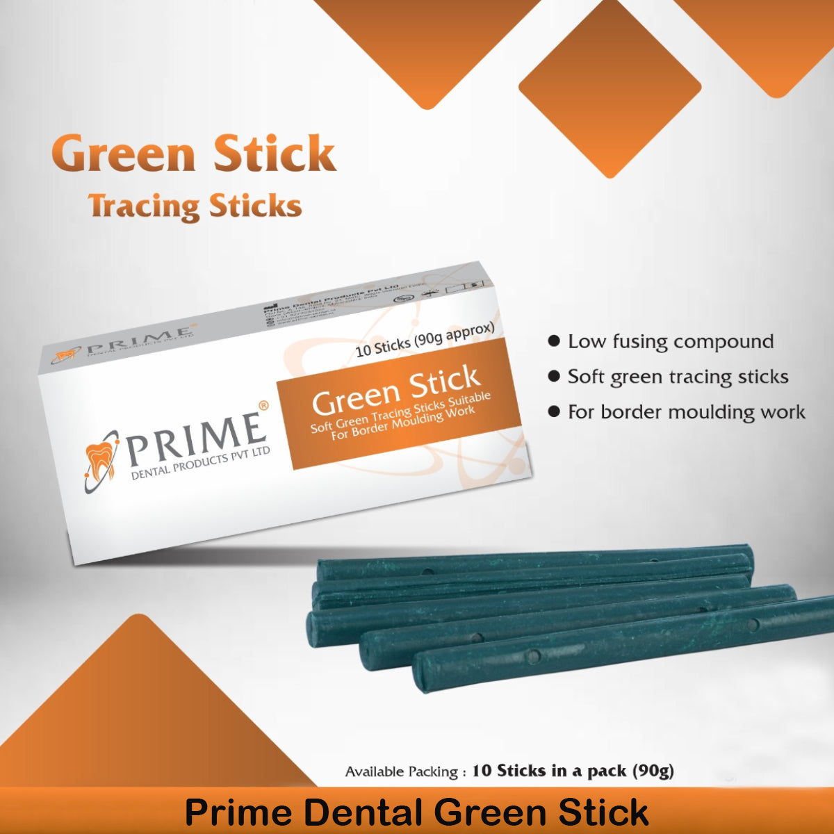 Prime Dental Green Stick Compound – Pack of 10
