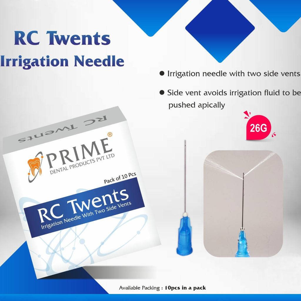 Prime Dental RC Twents Irrigation Needles – Pack of 10