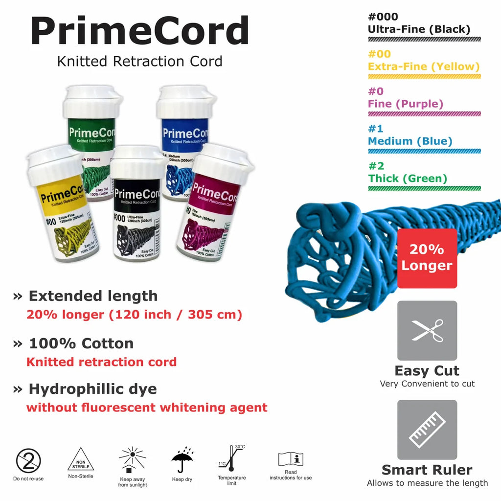 Prime Dental Prime Cord Knitted Retraction Cord – 120 Inch