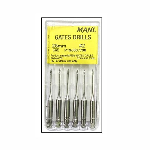 MANI Gates Drills 32mm Stainless Steel Endodontic Instruments