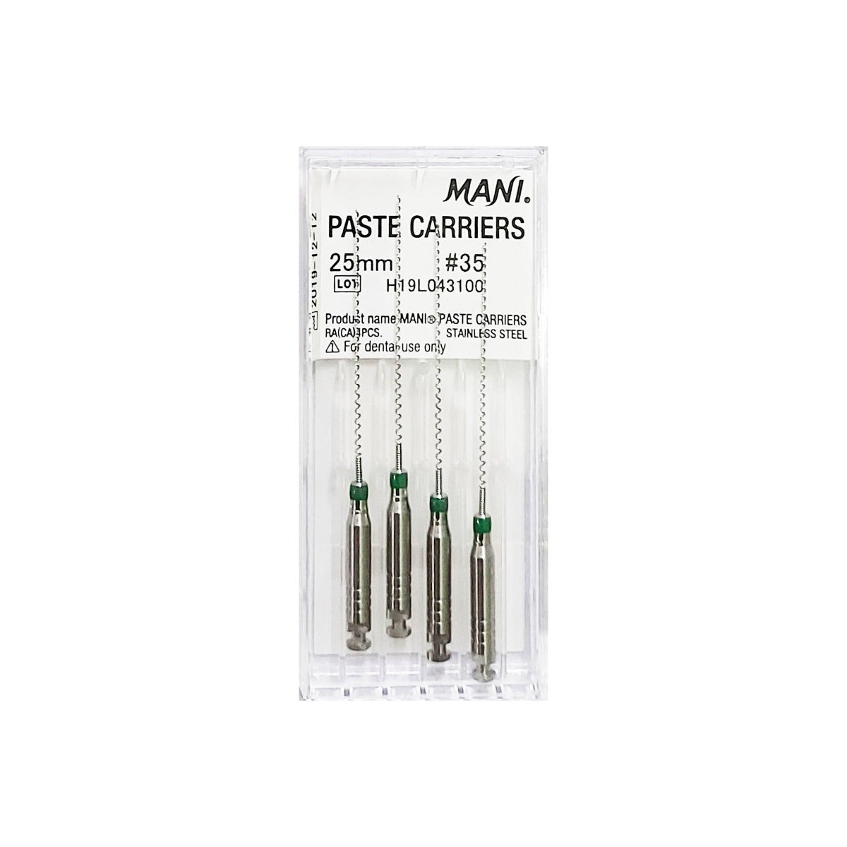 MANI Paste Carriers 25mm Stainless Steel Endodontic Instruments