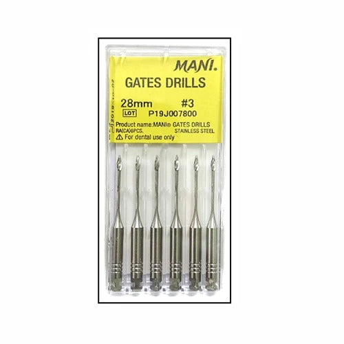 MANI Gates Drills 32mm Stainless Steel Endodontic Instruments