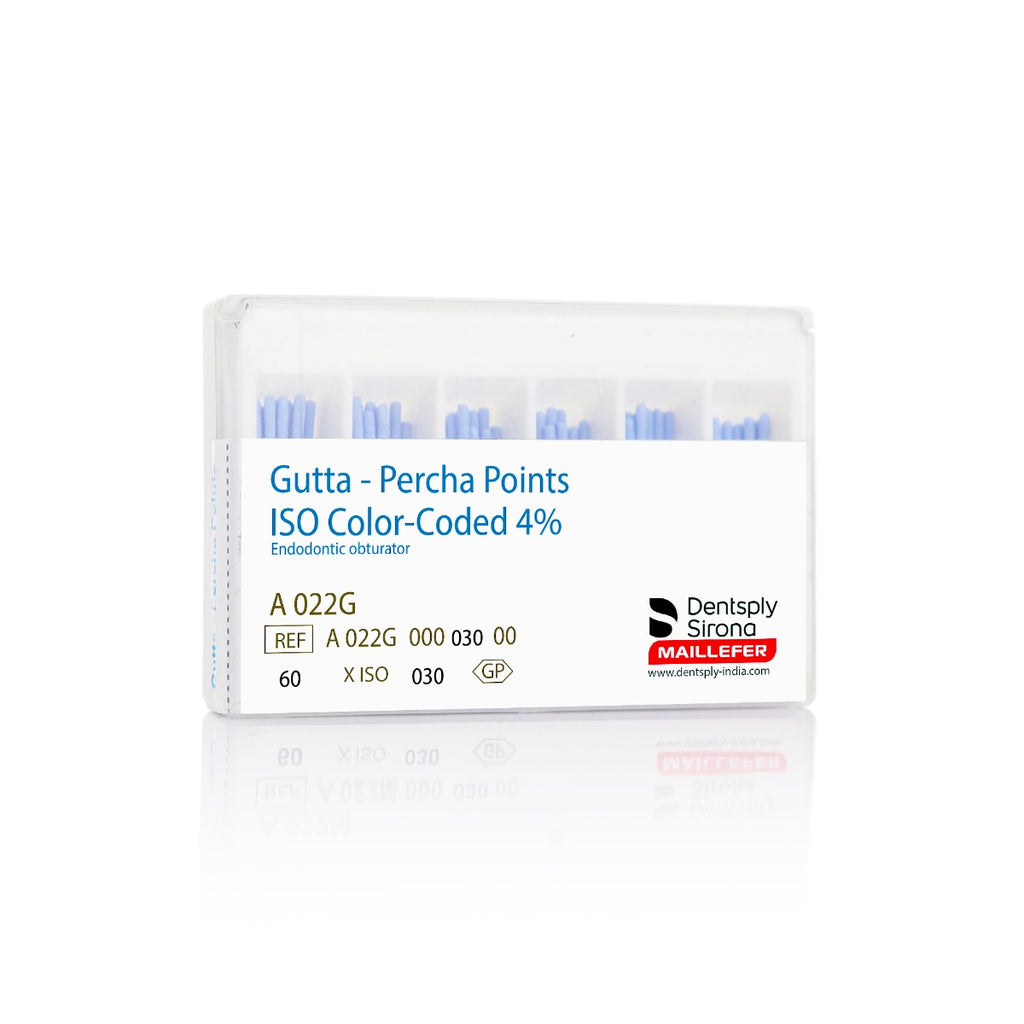 Dentsply Sirona Maillefer Gutta Percha Points 4% Taper – Pack of 60