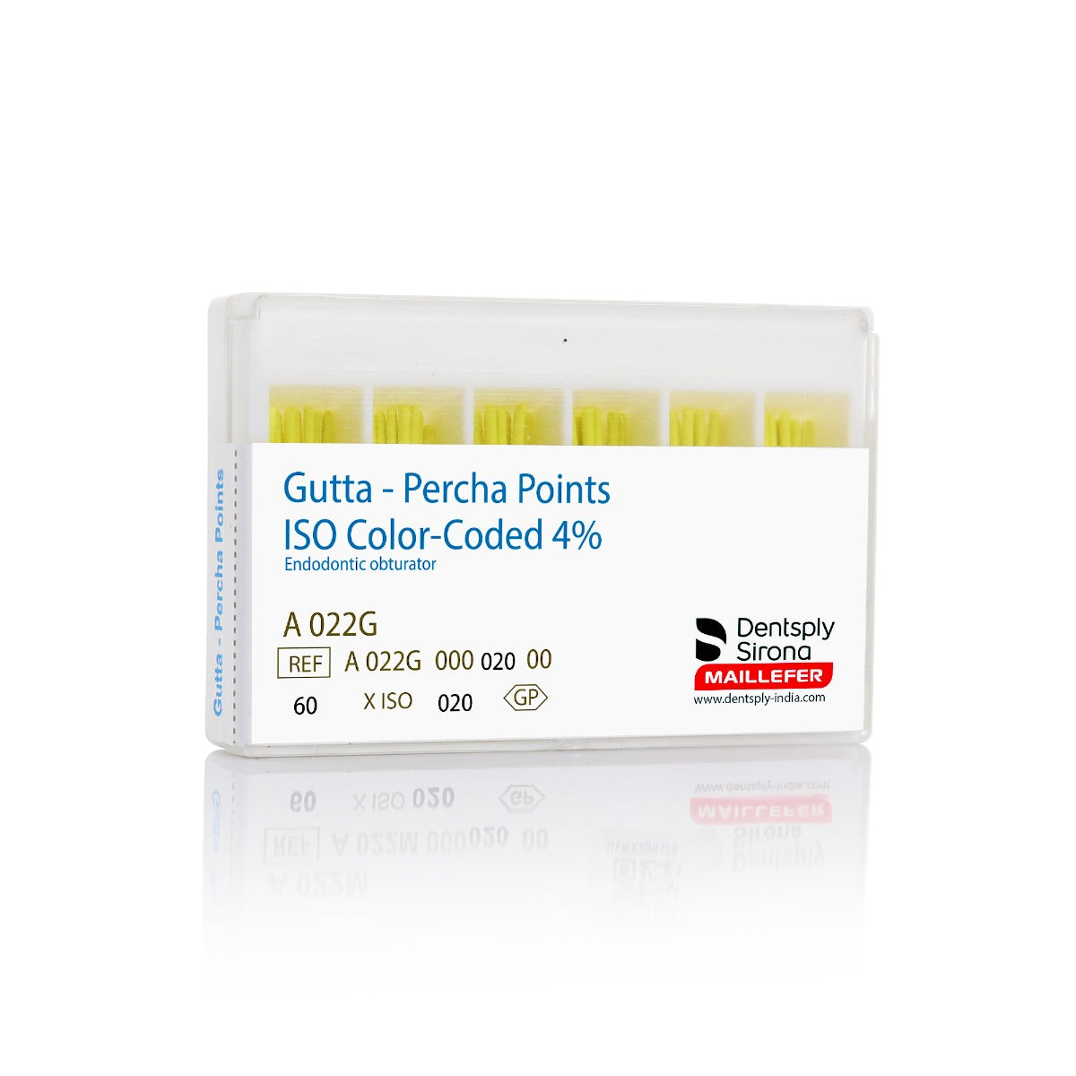 Dentsply Sirona Maillefer Gutta Percha Points 4% Taper – Pack of 60