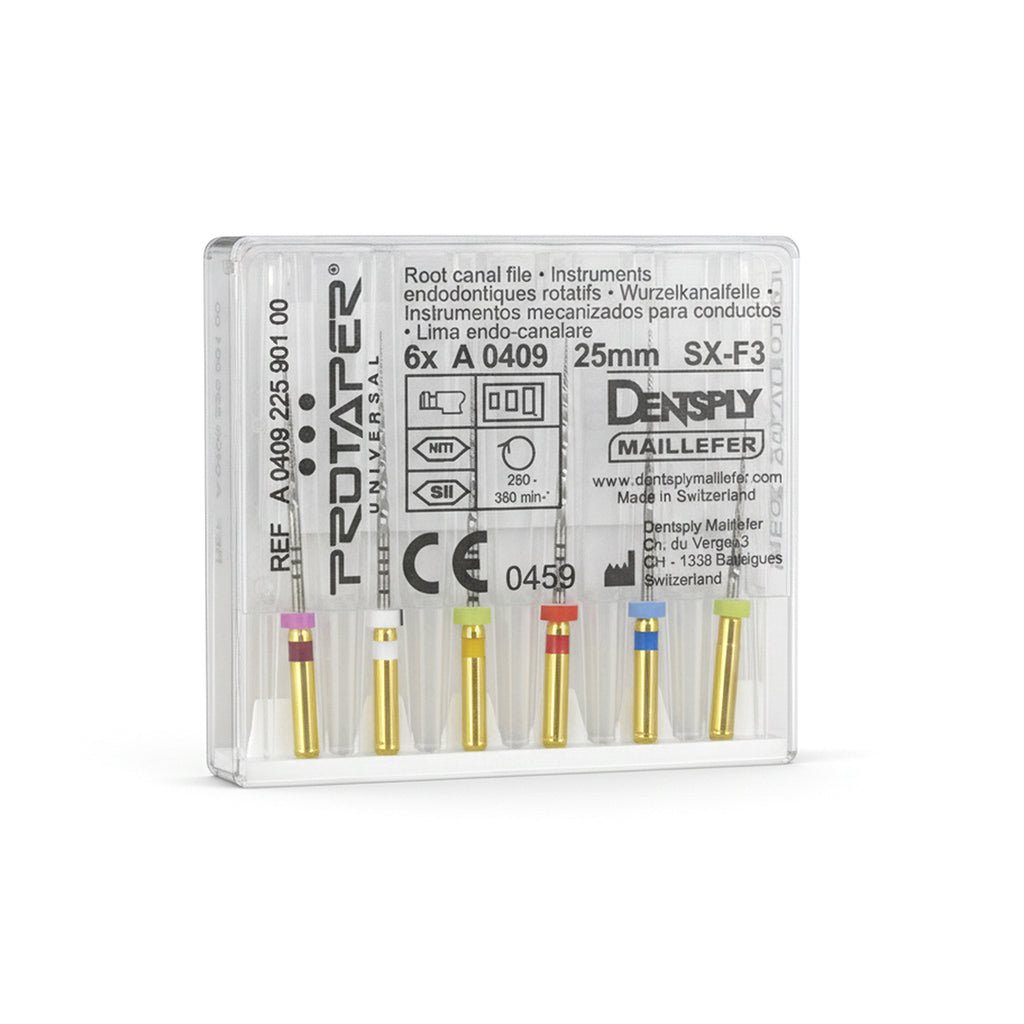 Dentsply Maillefer ProTaper Universal Rotary Files 25mm SX–F3 – Pack of 6