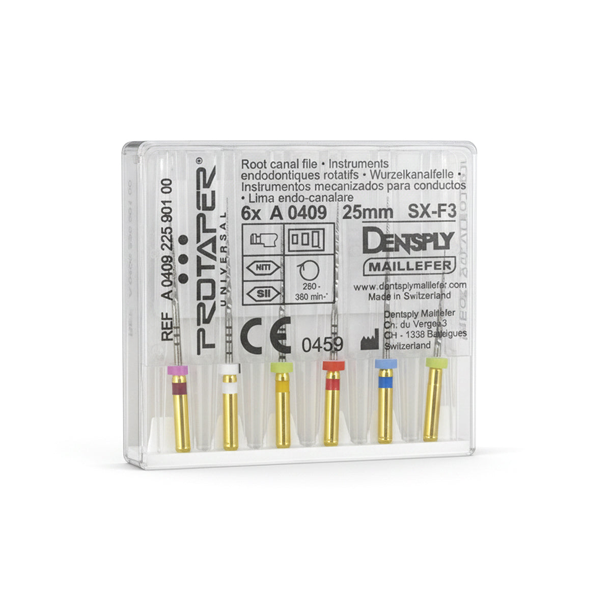 Dentsply Maillefer ProTaper Universal Rotary Files 25mm SX–F3 – Pack of 6
