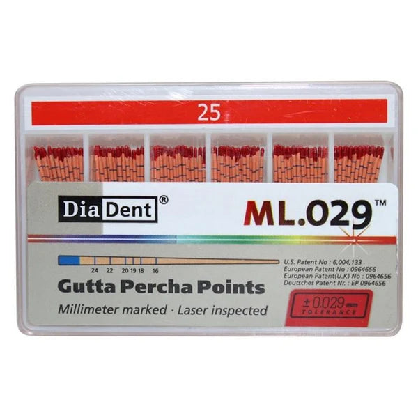 DiaDent Gutta Percha Points 4% Taper – Pack of 60