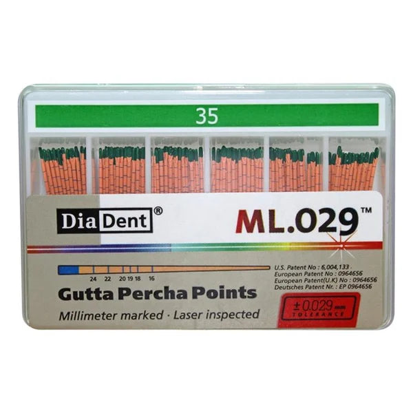 DiaDent Gutta Percha Points 4% Taper – Pack of 60