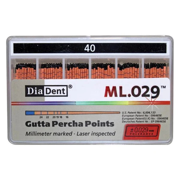 DiaDent Gutta Percha Points 4% Taper – Pack of 60