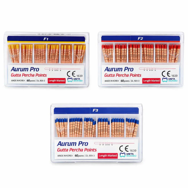Meta Biomed Gutta Percha Points F1–F3 – 60 Points