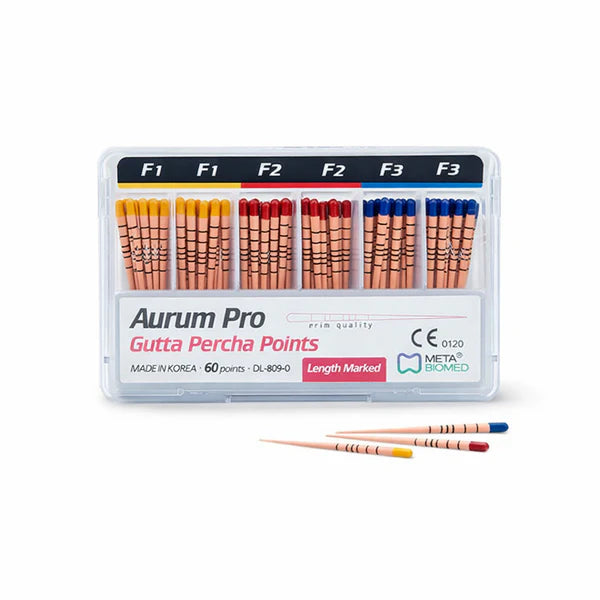 Meta Biomed Gutta Percha Points F1–F3 – 60 Points