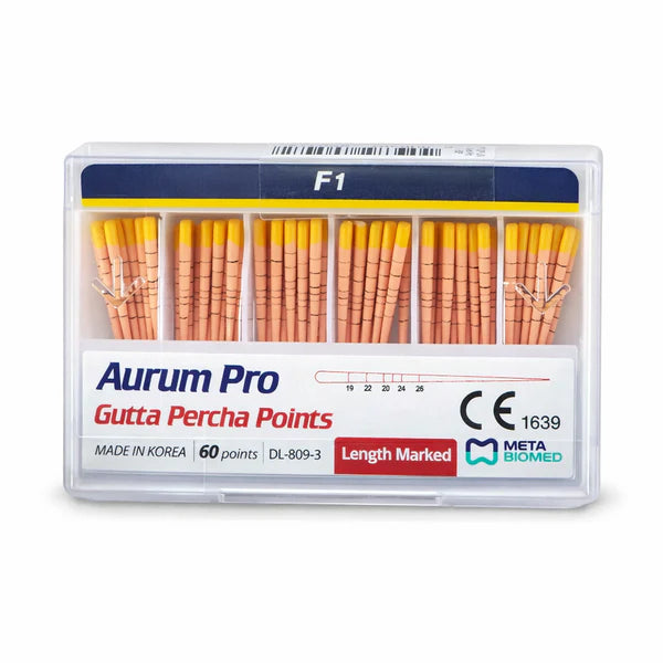 Meta Biomed Gutta Percha Points F1–F3 – 60 Points
