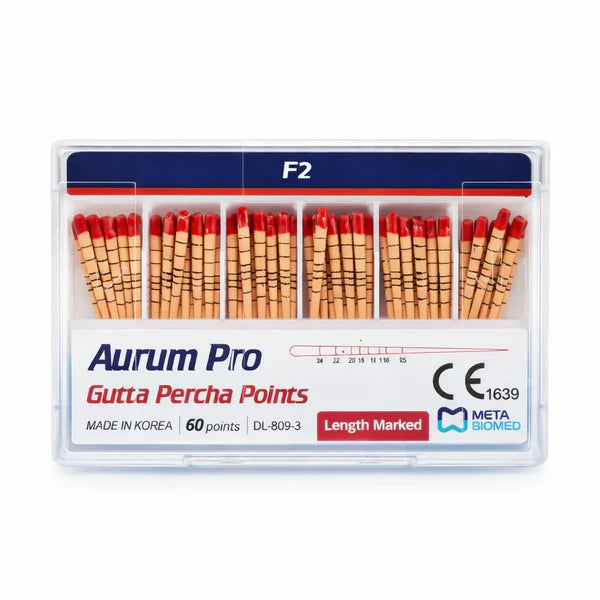 Meta Biomed Gutta Percha Points F1–F3 – 60 Points