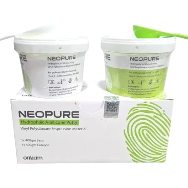 Orikam Neopure Hydrophilic A-Silicone Putty & Light Body Impression Material Kit (Fast Set)
