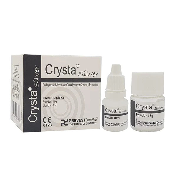 Prevest Crysta Silver Radiopaque Silver Alloy Glass Ionomer Cement, Restorative