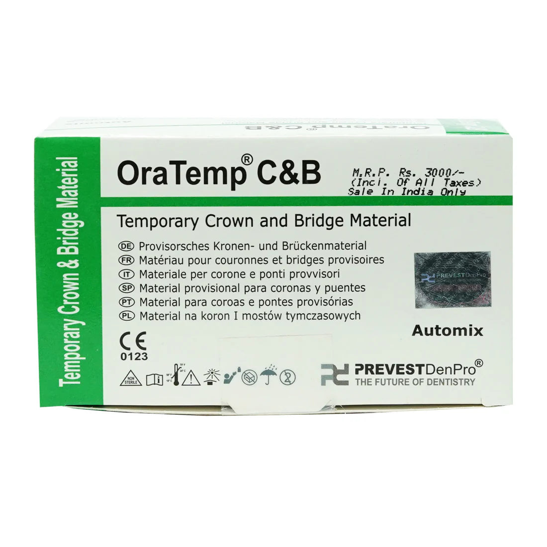 Prevest OraTemp C&B Temporary Crown and Bridge Material
