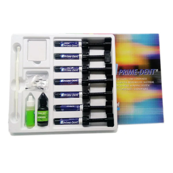 Prime Dent 7-Syringe Composite Kit – Resin Hybrid Composite