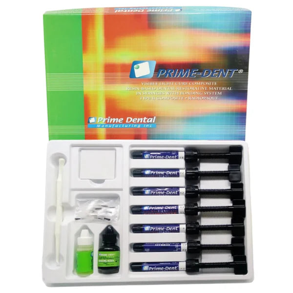 Prime Dent 7-Syringe Composite Kit – Resin Hybrid Composite
