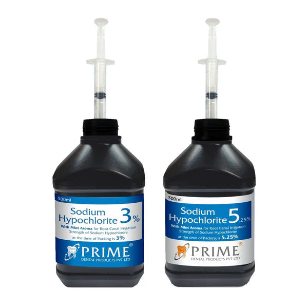 Prime Dental Sodium Hypochlorite Root Canal Irrigant – 3% / 5.25%