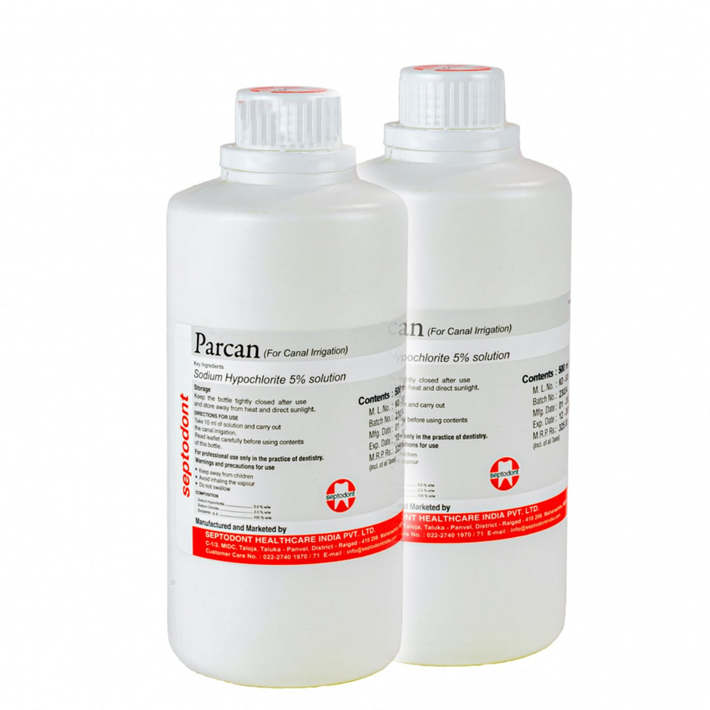Septodont Parcan 5% Sodium Hypochlorite Root Canal Irrigant