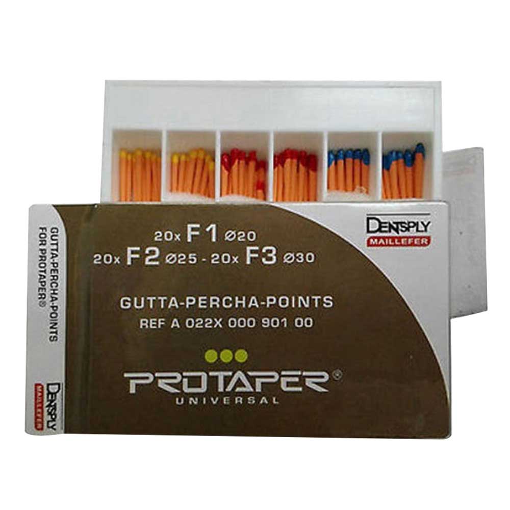 Dentsply Maillefer ProTaper Universal Gutta Percha Points F1–F3 – Pack of 60