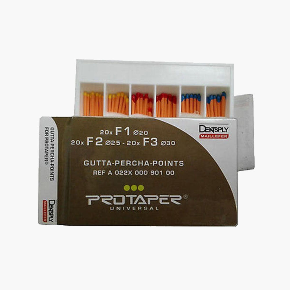 Dentsply Maillefer ProTaper Universal Gutta Percha Points F1–F3 – Pack of 60