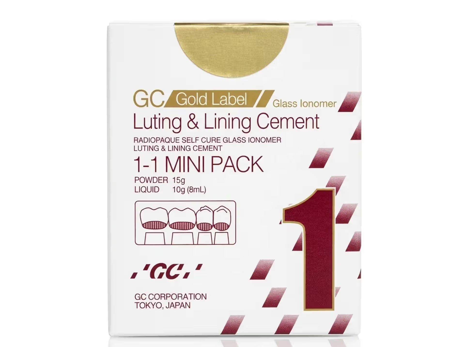 GC Gold Label 1 Luting & Lining Glass Ionomer Cement – Mini Pack