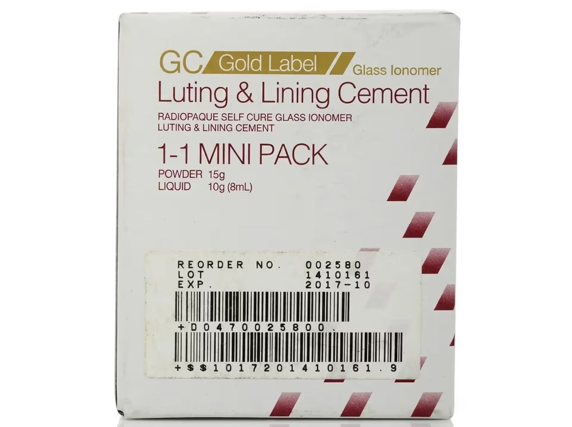 GC Gold Label 1 Luting & Lining Glass Ionomer Cement – Mini Pack