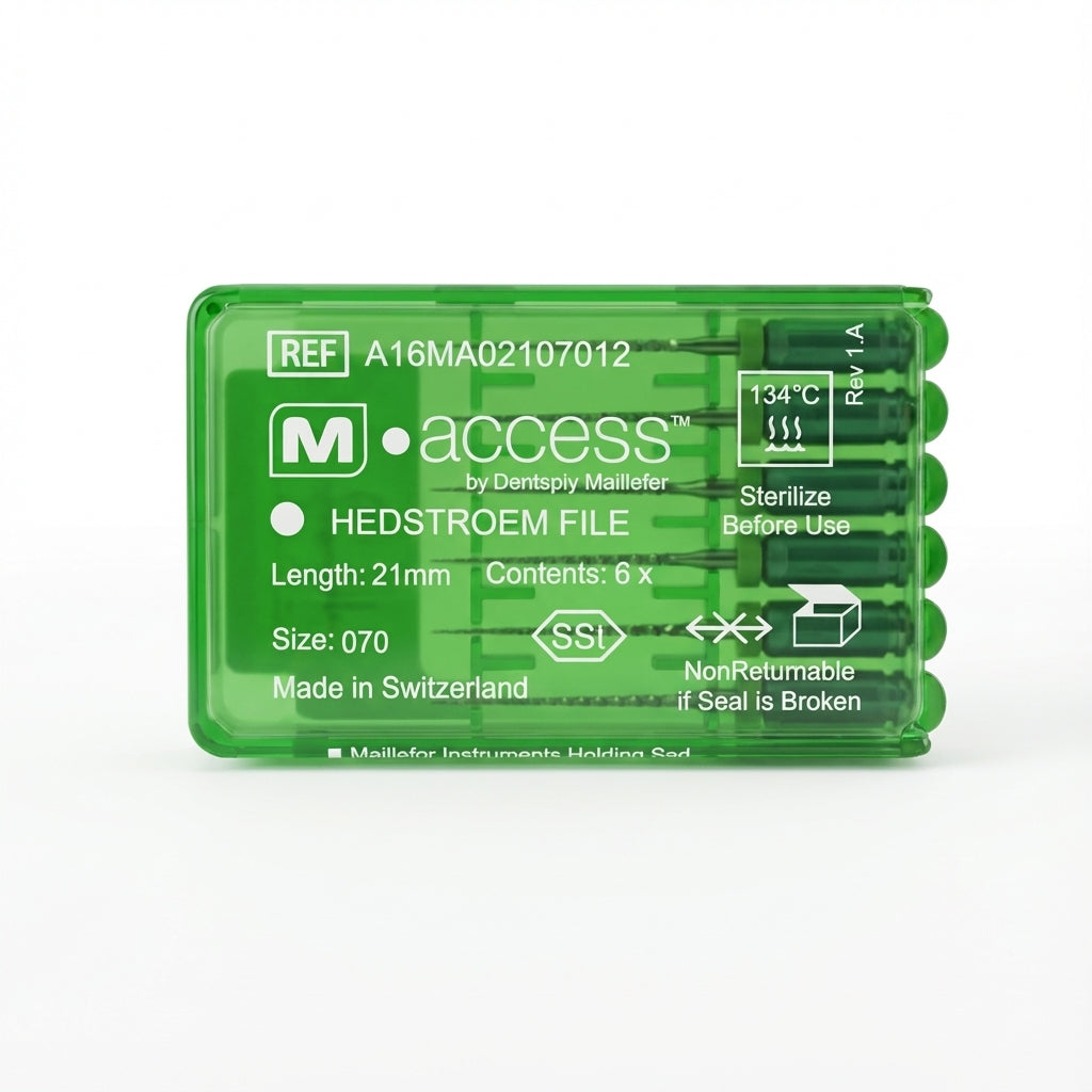 Dentsply Maillefer M-Access Hedstroem File 21mm Size 070 – Pack of 6