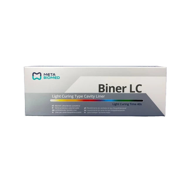 Meta Biomed Biner LC Light-Cure Cavity Liner – 2g × 2 Syringes