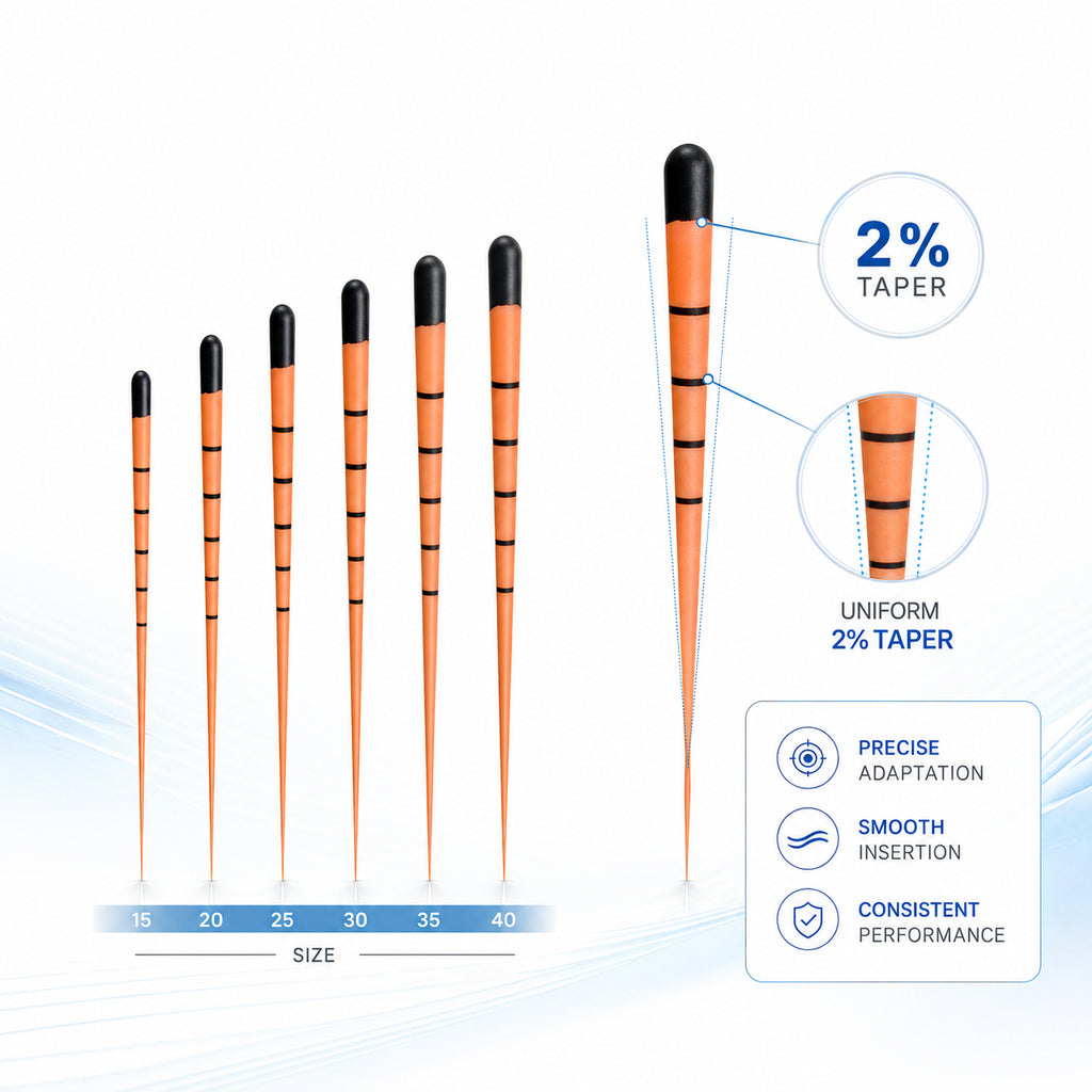 : Neoendo Gutta Percha Points 0.02 Taper – Size 40, 120 Points 2%
