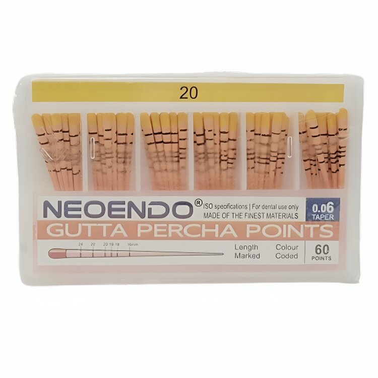 : Neoendo Gutta Percha Points 0.06 Taper – 60 Points 6%