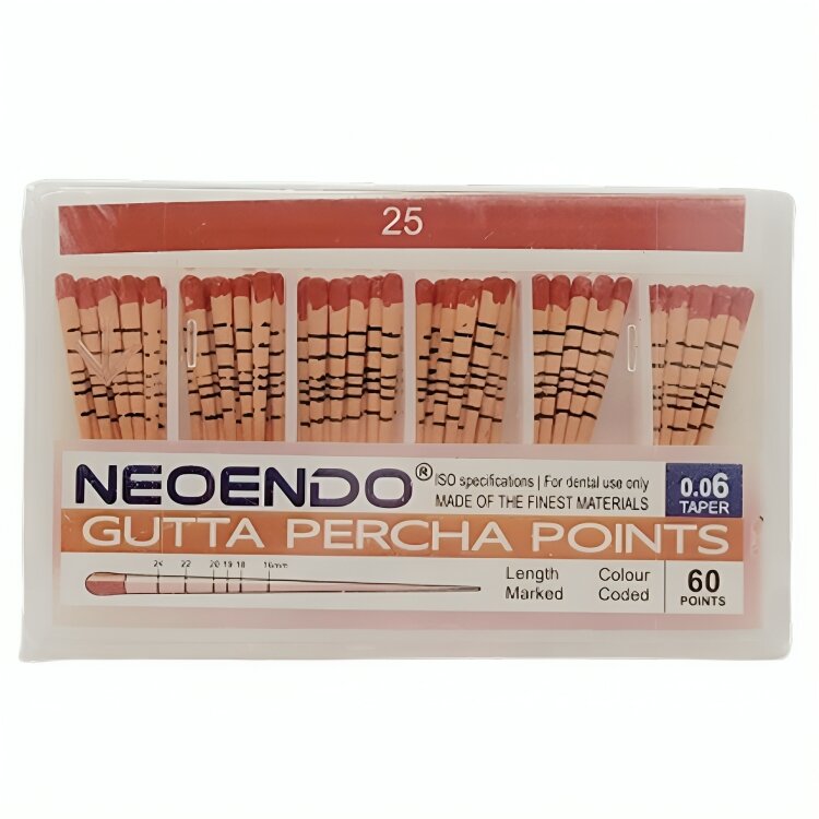 : Neoendo Gutta Percha Points 0.06 Taper – 60 Points 6%