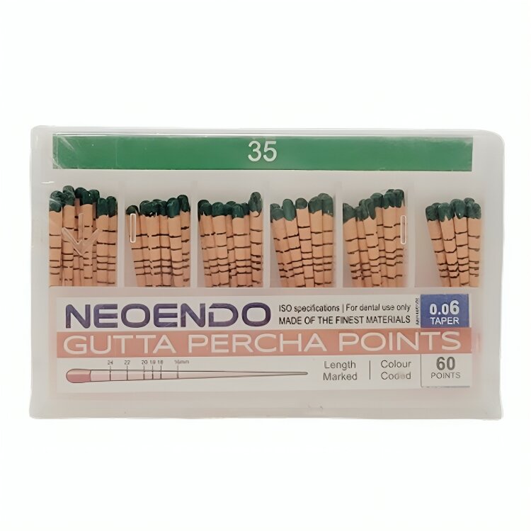: Neoendo Gutta Percha Points 0.06 Taper – 60 Points 6%