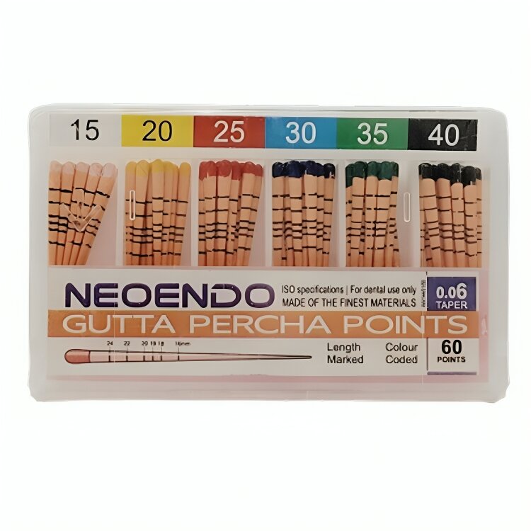 : Neoendo Gutta Percha Points 0.06 Taper – 60 Points 6%