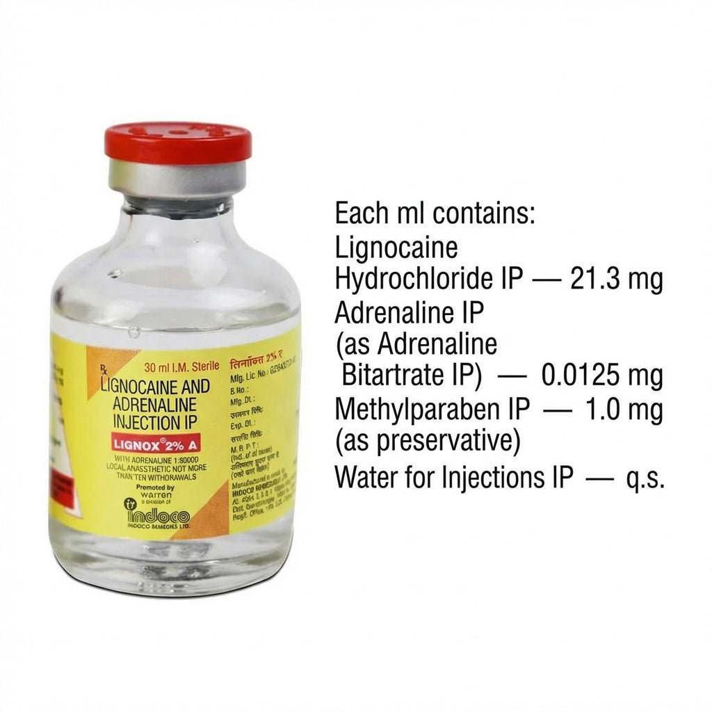Lignox 2% A Local Anaesthetic Injection with Adrenaline