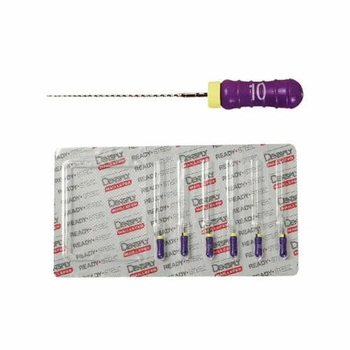 Dentsply Sirona Readysteel C+ Files 25mm Assorted Sizes 008–015 – Pack of 6