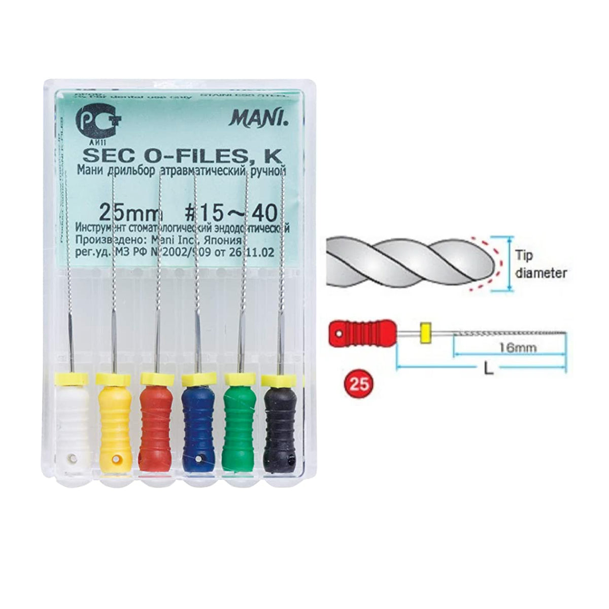 MANI SEC O-FILES K Endodontic Hand Files