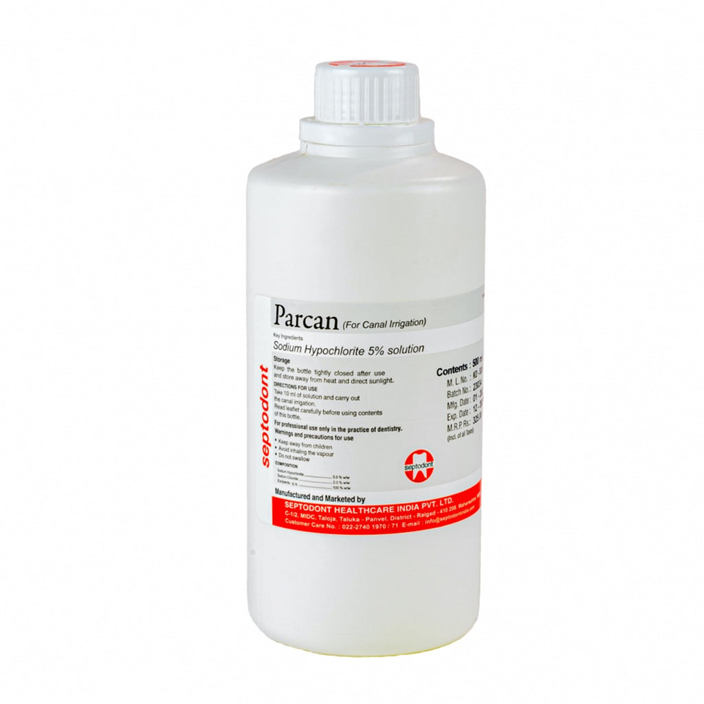 Septodont Parcan 5% Sodium Hypochlorite Root Canal Irrigant