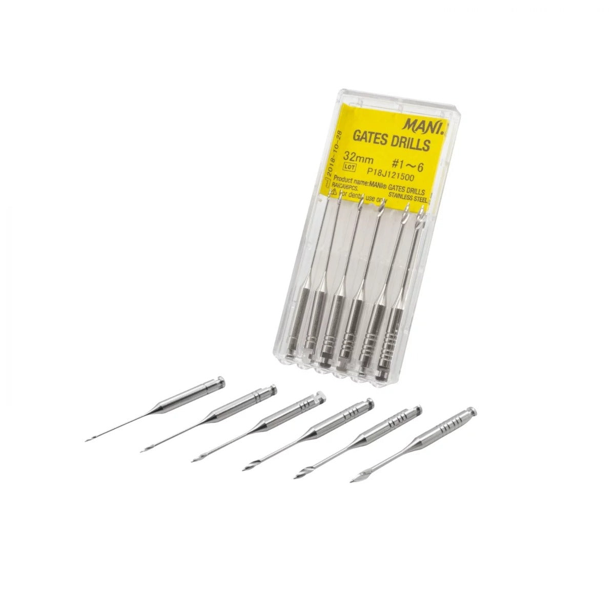 MANI Gates Drills 32mm Stainless Steel Endodontic Instruments